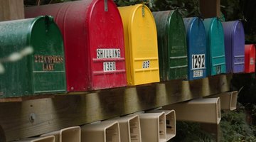 A row of mailboxes.